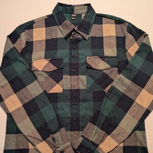 SHEIN Green Plaid Button Up Shirt – Men’s Size Large – Long Sleeve